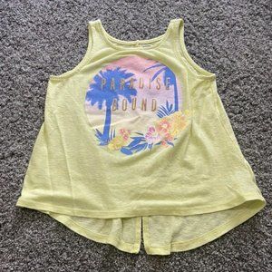 old navy girl's yellow tank top